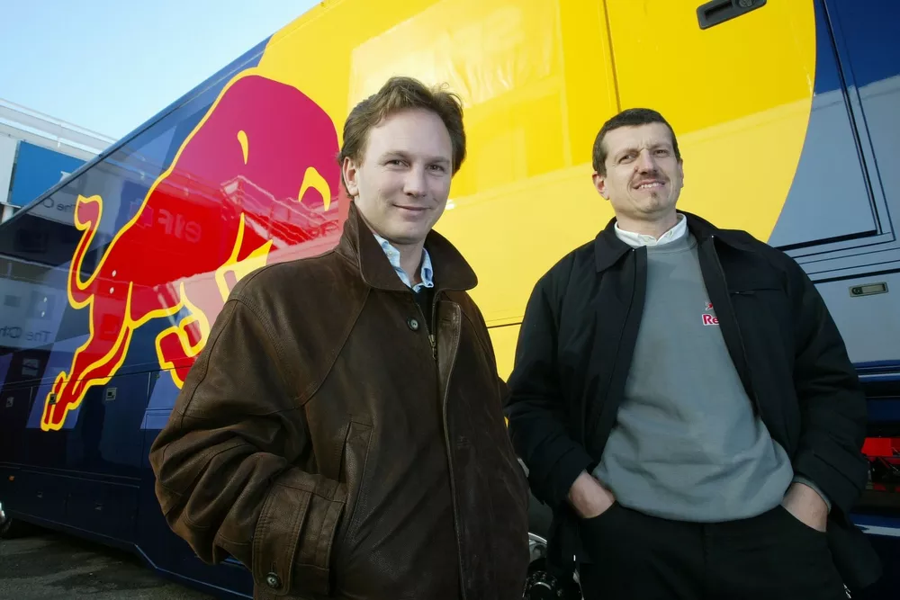 Christian Horner with Guenther Steiner
