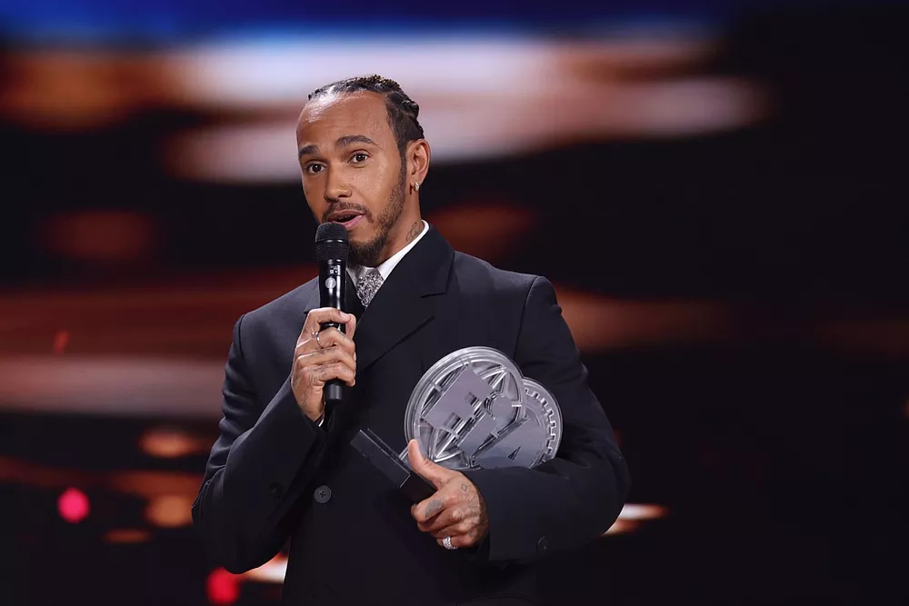 Lewis Hamilton en la gala de la FIA