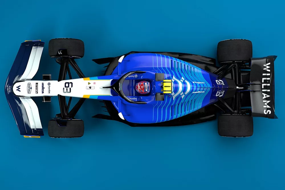 La livr&eacute;e 2021 de la Williams sur la Formule 1 de 2022