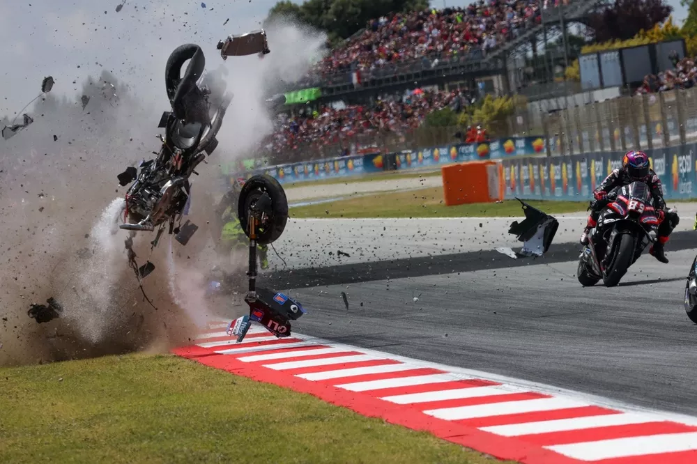 El accidente de Alex M&aacute;rquez, de Gresini Racing