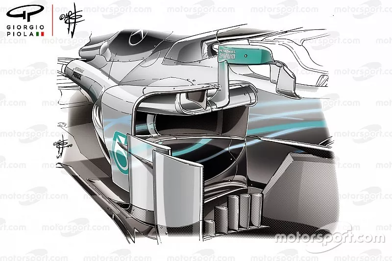 Mercedes F1 AMG W09 side pods Austrian GP