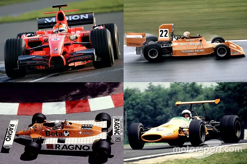 Formel-1-Autos in Orange