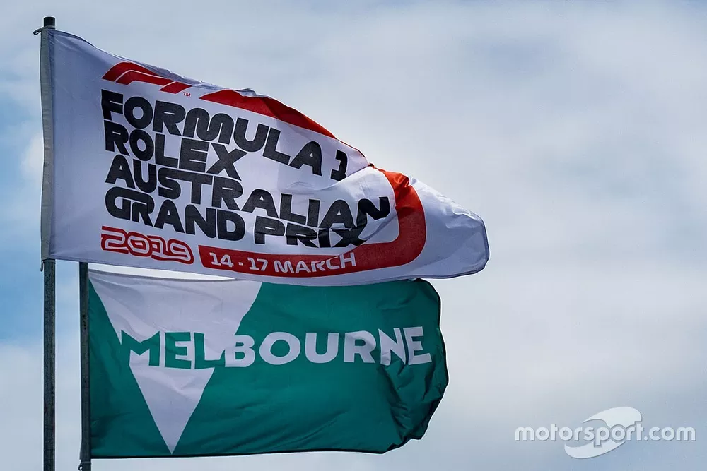 Fórmula 1, Gran Premio de Australia y banderas de Melbourne