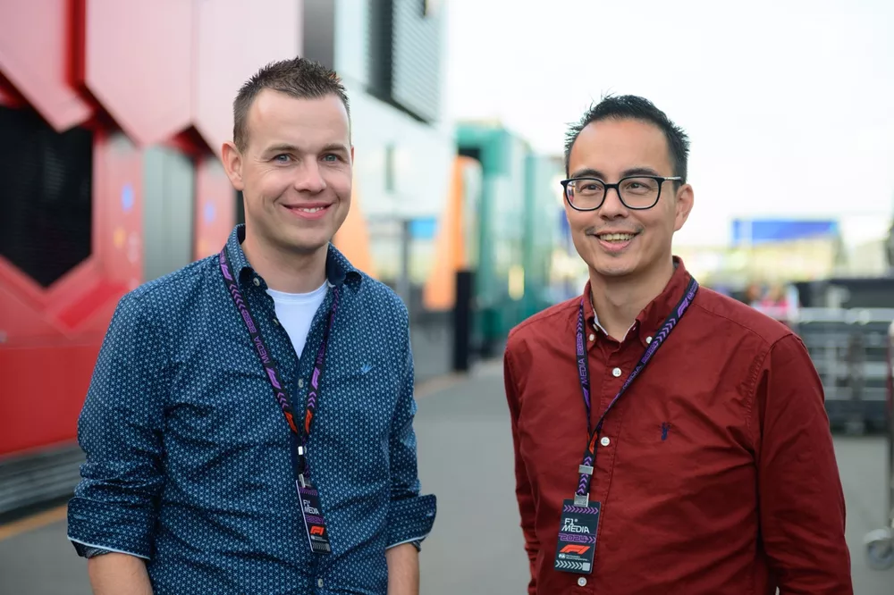 F1-journalisten Ronald Vording en Erwin Jaeggi van Motorsport.com