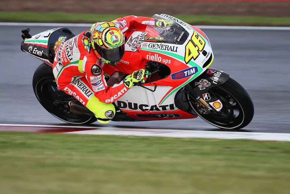 British Grand Prix. Silverstone, England. 15th-17th June 2012. Valentino Rossi, Ducati. World Copyright: Kevin Wood/LAT Photographic. ref: Digital Image IMG_6392a