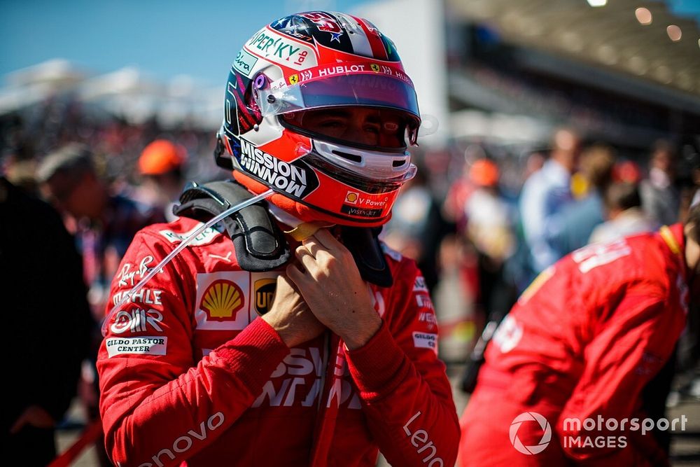 Charles Leclerc, Ferrari SF90, on the grid