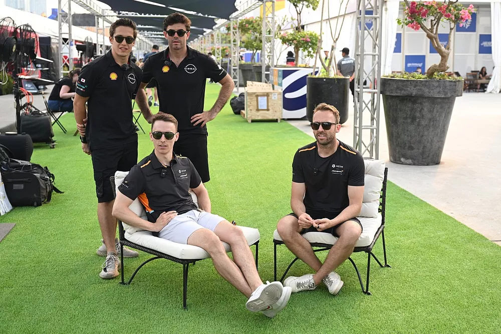 Sacha Fenestraz, Nissan Formula E Team Norman Nato, Nissan Formula E Team Jake Hughes, McLaren Rene Rast, NEOM McLaren Formula E Team 