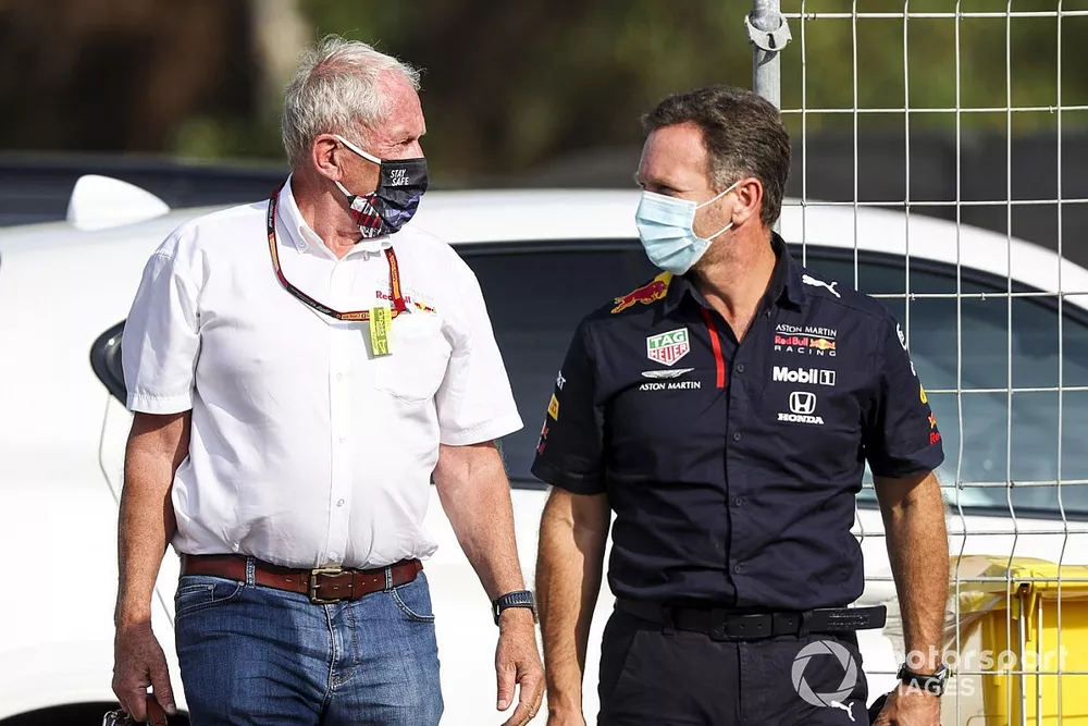 Helmut Marko, Consultant, Red Bull Racing and Christian Horner, Team Principal, Red Bull Racing