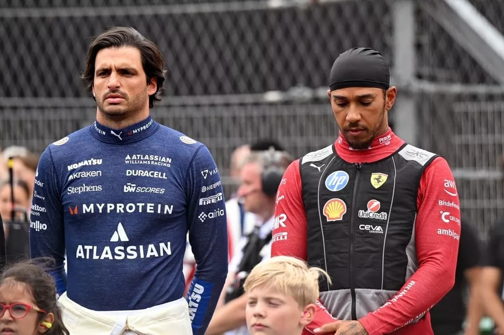 Lewis Hamilton, Ferrari, George Russell, Mercedes, Carlos Sainz, Williams