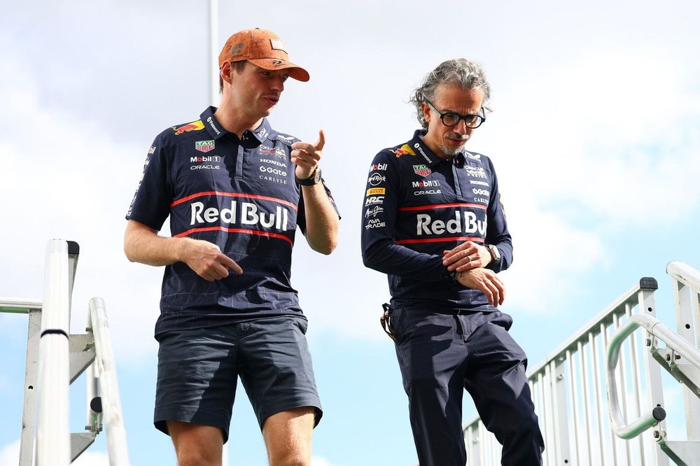 Max Verstappen, Red Bull Racing, Laurent Mekies, Red Bull Racing Team Principal