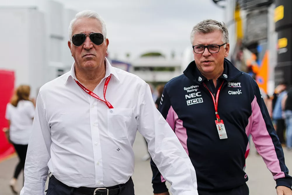 Lawrence Stroll, propri&eacute;taire Racing Point et Otmar Szafnauer, Team Principal et PDG Racing Point 