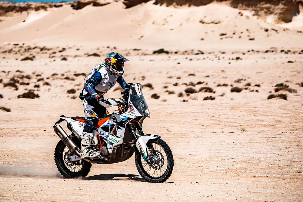 Mohammed Al-Balooshi won the FIM motorcycle section in Qatar.