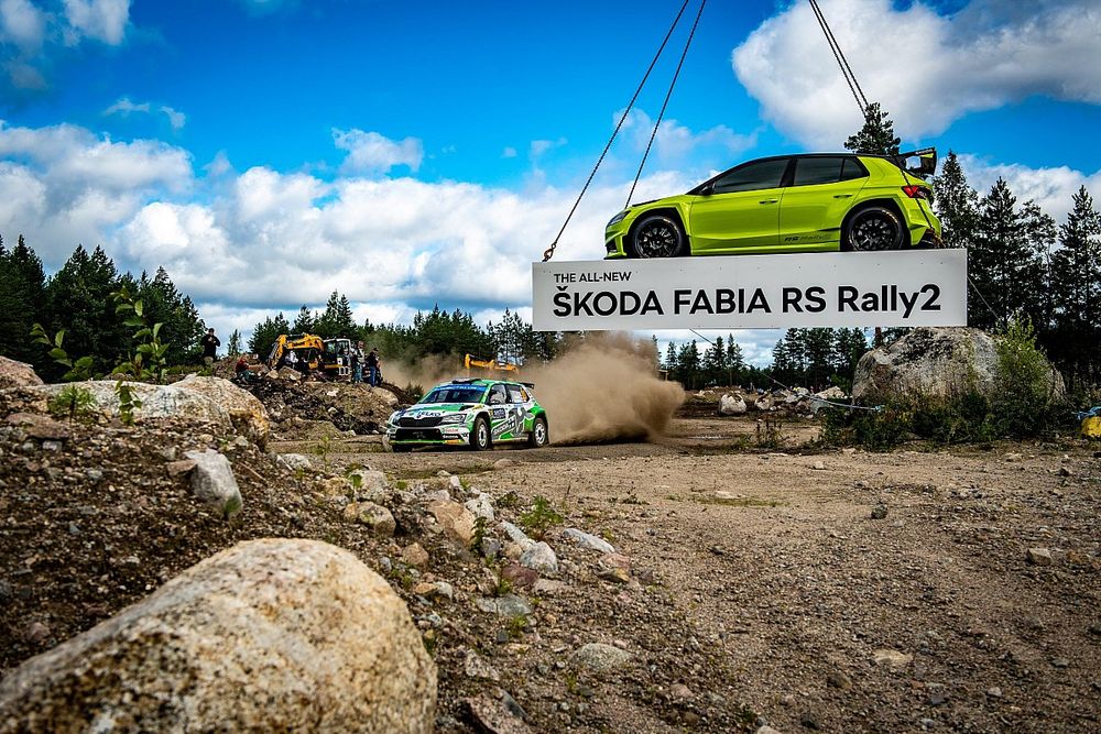 Emil Lindholm, Reeta Hamalainen, Skoda Fabia Rally2 evo