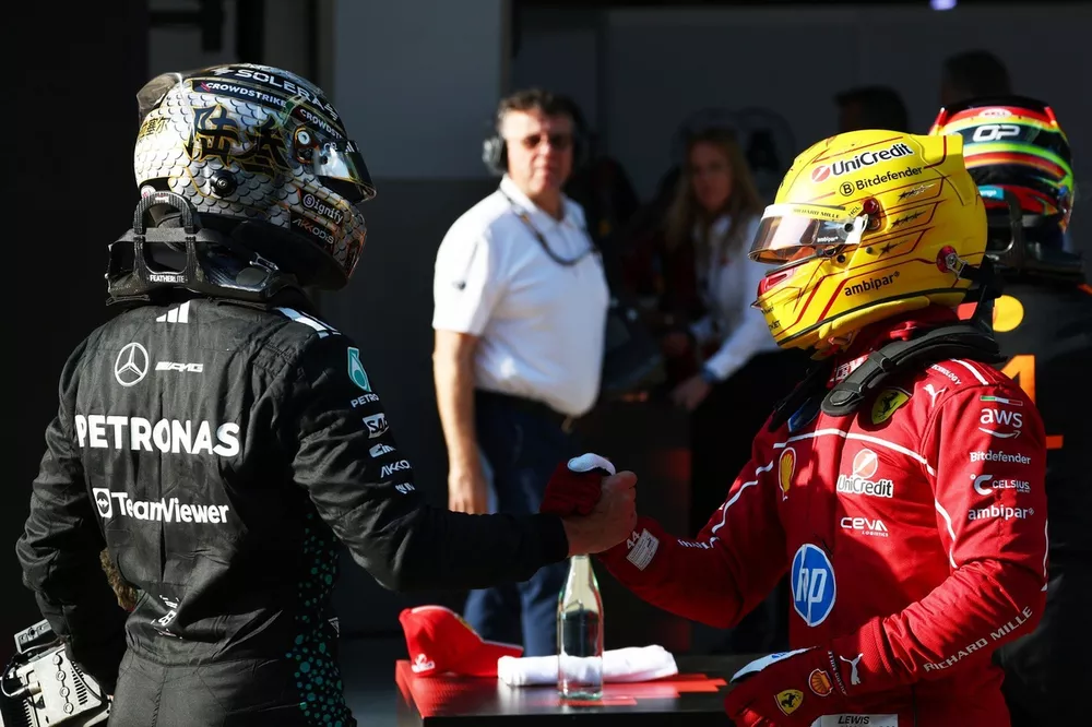 Lewis Hamilton, Ferrari, George Russell, Mercedes