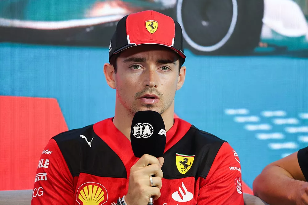 Charles Leclerc, Scuderia Ferrari en la rueda de prensa del Gran Premio de Miami