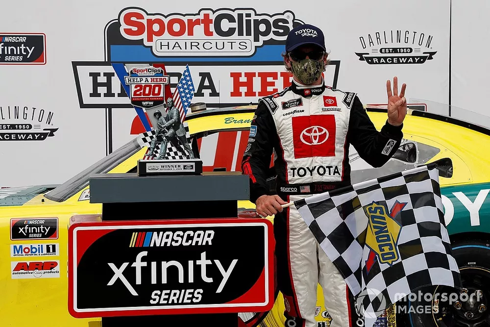 Race Winner Brandon Jones, Joe Gibbs Racing, Toyota Supra