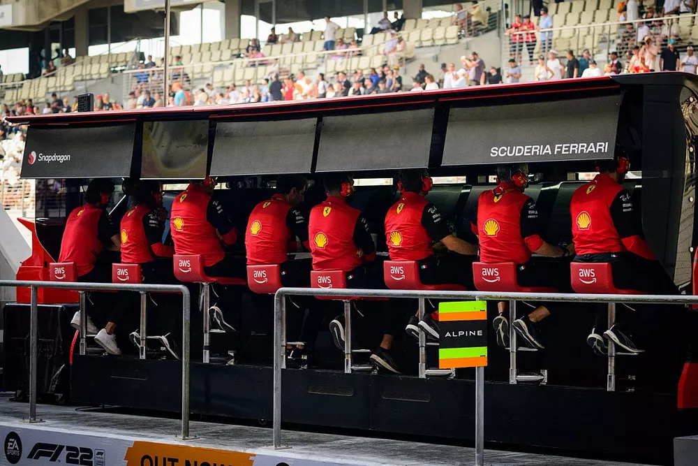 Muro de boxes de Ferrari