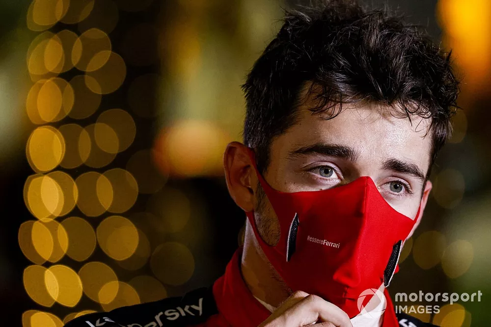 Charles Leclerc, Ferrari speaks to the media