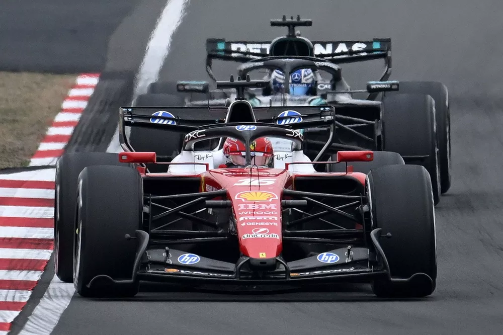 Charles Leclerc, Ferrari, George Russell, Mercedes