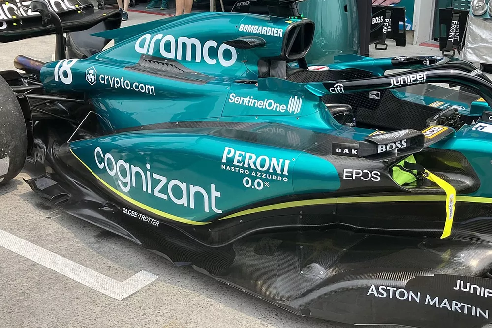 Aston Martin AMR23 sidepods