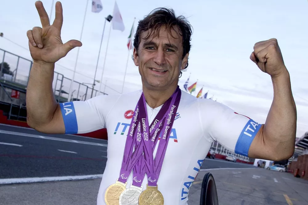 Alex Zanardi, won 2 Gold and 1 Silver Medal in the H4 Handcycling catagory as part of the Paralympics