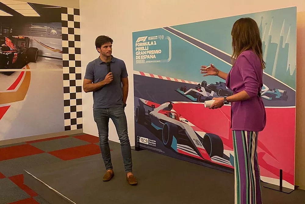 Carlos Sainz en la presentaci&oacute;n del GP de Espa&ntilde;a