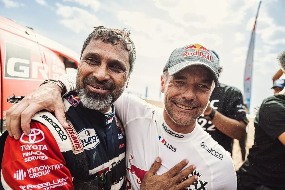 Sébastien Loeb y Nasser Al Attiyah en el Rally de Andalucía 2022