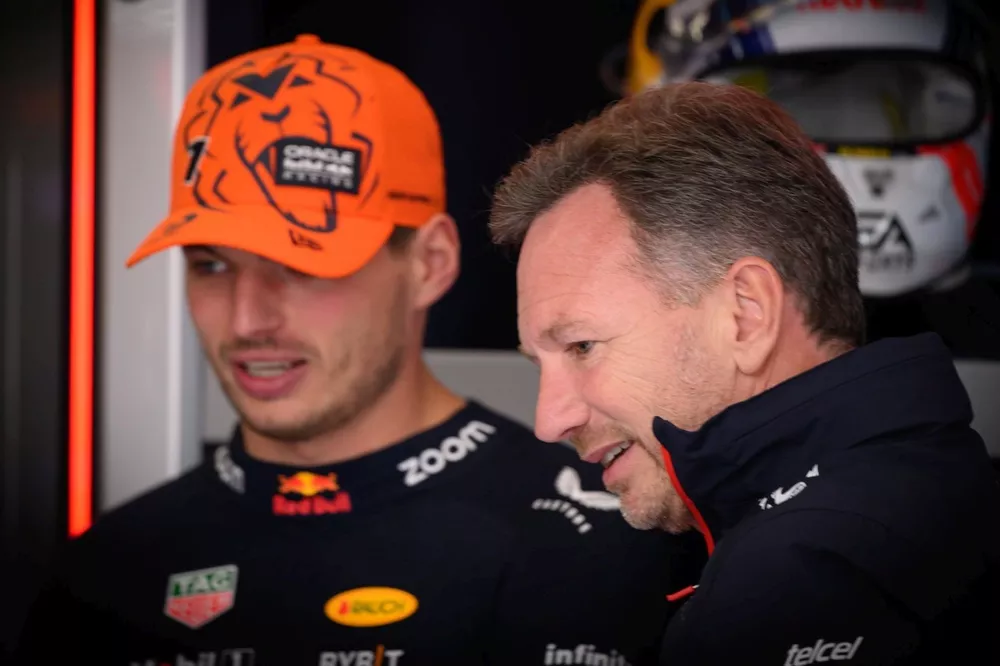 Christian Horner, chefe de equipe, Red Bull Racing, Max Verstappen, Red Bull Racing