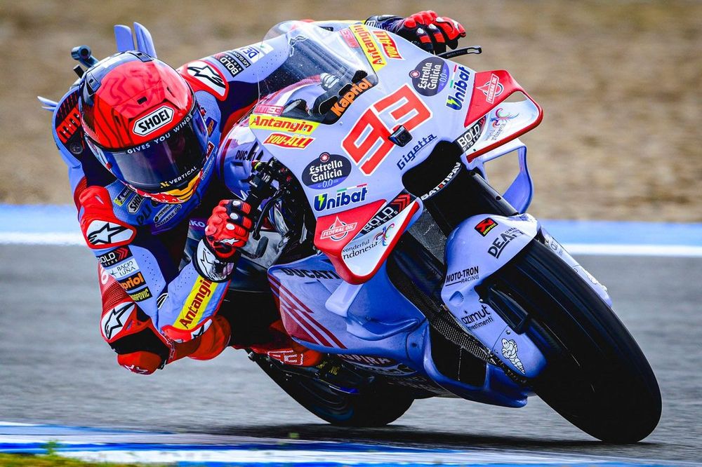MotoGP Spanish GP Marc Marquez grabs first Ducati pole in damp qualifying