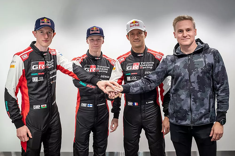 Elfyn Evans, Kalle Rovanper&auml;, S&eacute;bastien Ogier, Esapekka Lappi, Toyota Gazoo Racing WRT
