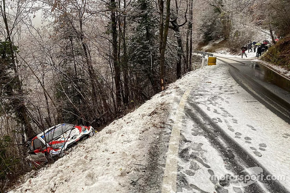 Accidente de Elfyn Evans, Scott Martin, Toyota Gazoo Racing WRT Toyota Yaris WRC