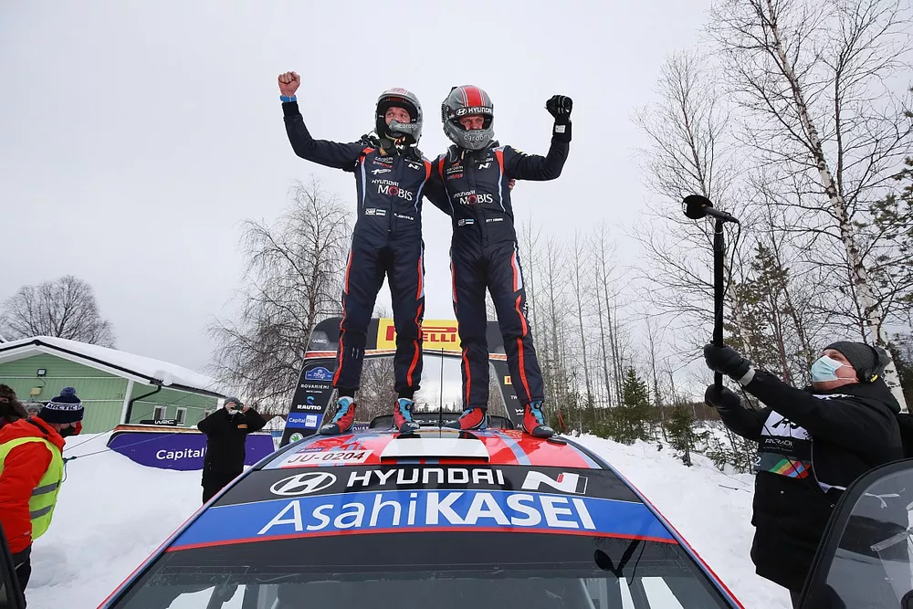 Winners Ott Tänak, Martin Järveoja, Hyundai Motorsport Hyundai i20 Coupe WRC