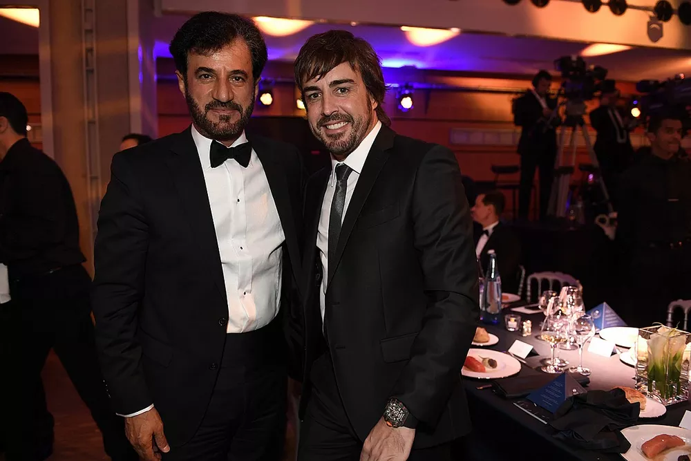 Fernando Alonso and Mohammed ben Sulayem

