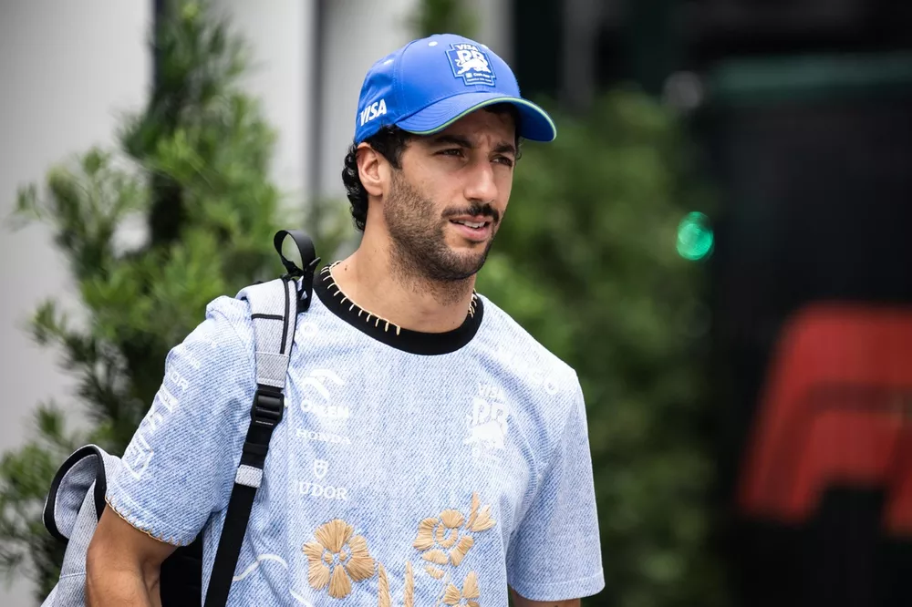 Daniel Ricciardo, Visa Cash App RB F1 Team, arrives at the track