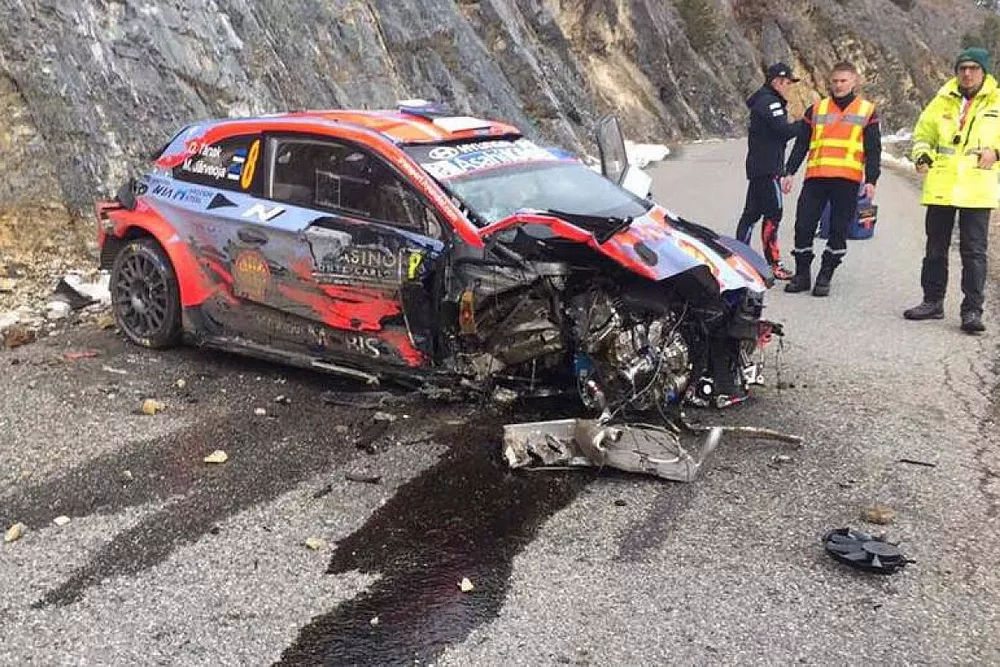 Ott Tanak, Martin Jarveoja, Hyundai i20 WRC, Rallye Monte Carlo