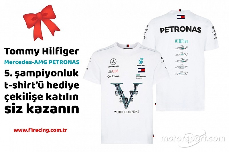 F1 Racing okurlarına orijinal Mercedes GP takım t-shirt'ü hediye