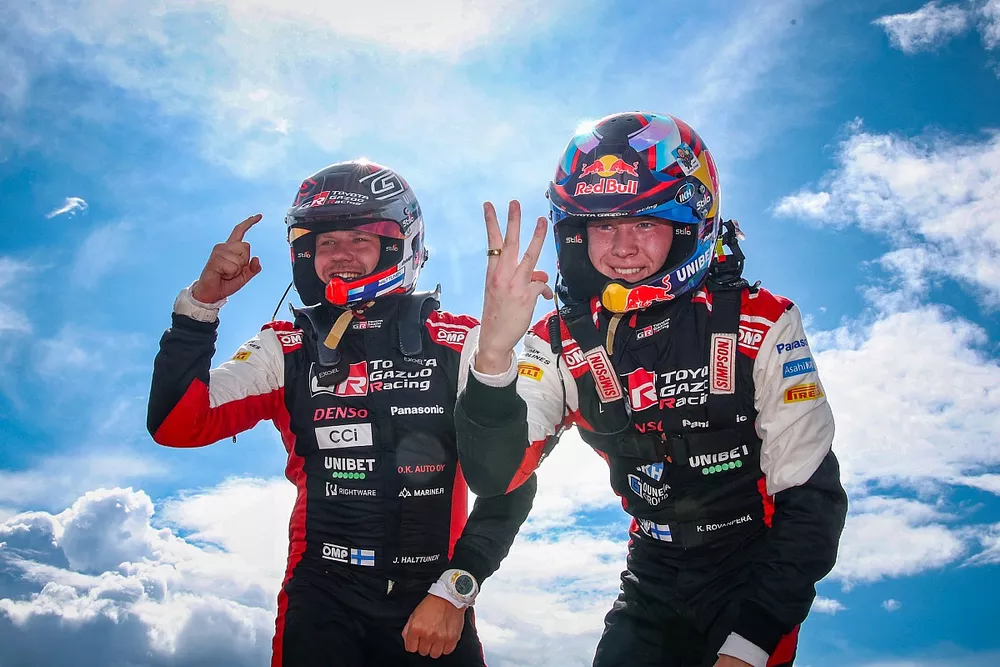 Winners Kalle Rovanper&auml;, Jonne Halttunen, Toyota Gazoo Racing WRT Toyota GR Yaris Rally1