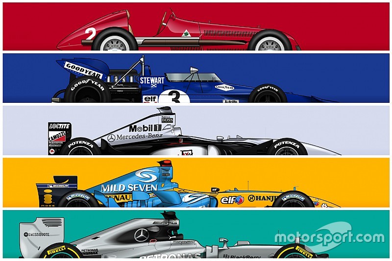 Le monoposto più vincenti della storia della F1