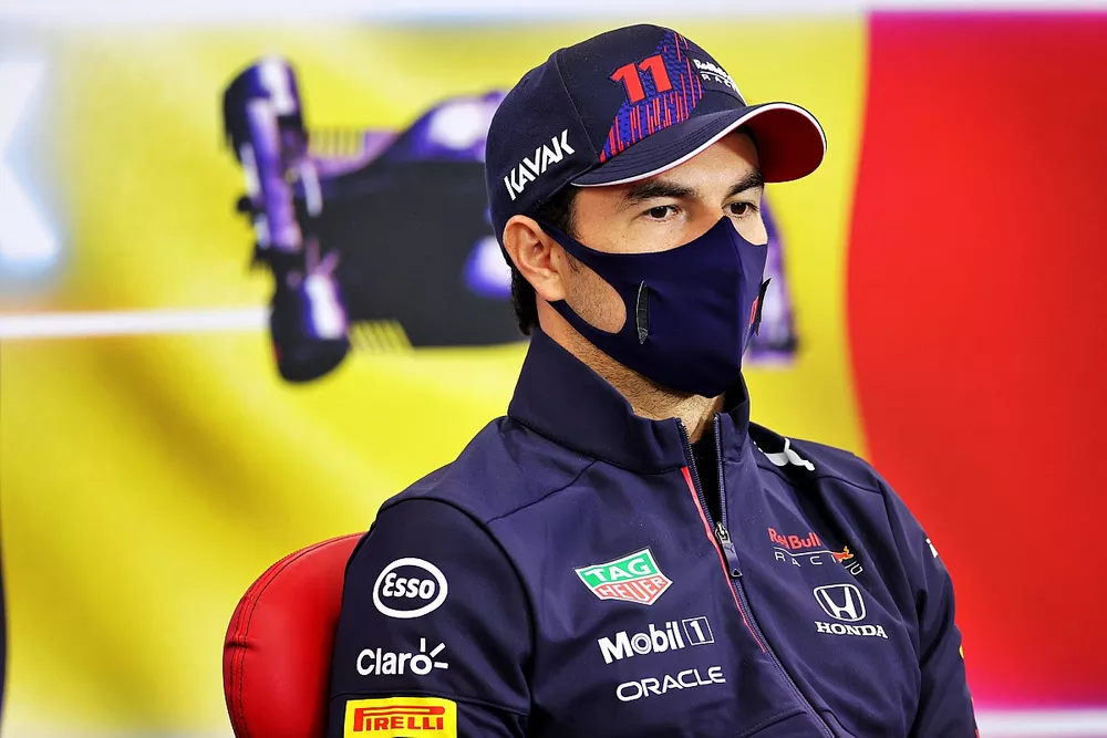Sergio Perez, Red Bull Racing, en conf&eacute;rence de presse