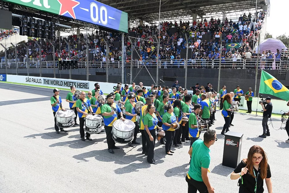 Pre race grid celebrations