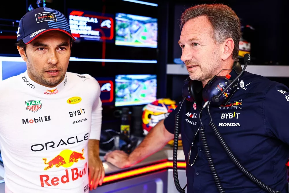 Sergio P&eacute;rez, Red Bull Racing, Christian Horner, director de Red Bull