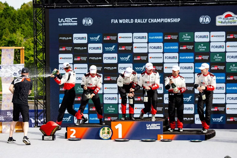 Elfyn Evans, Scott Martin, Toyota Gazoo Racing WRT Toyota GR Yaris Rally1, Sebastien Ogier, Vincent Landais, Toyota Gazoo Racing WRT Toyota GR Yaris Rally1, Sami Pajari, Marko Salminen, Toyota Gazoo Racing WRT2 Toyota GR Yaris Rally1