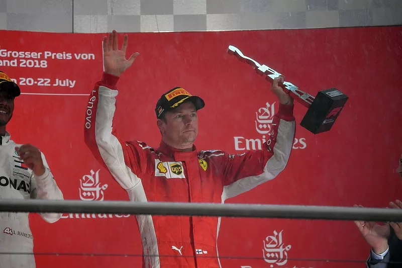 Kimi Raikkonen, Ferrari op het podium
