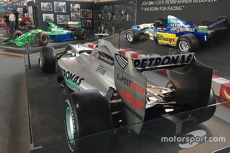 Michael Schumacher F1 cars collection on display