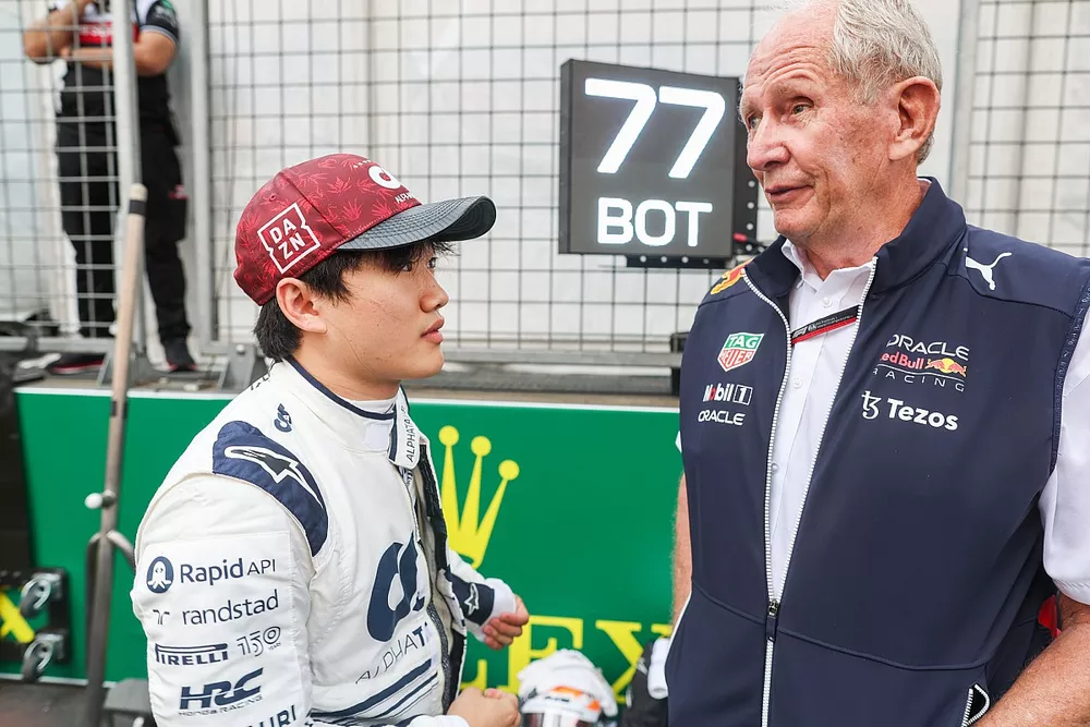 Yuki Tsunoda, AlphaTauri, Dr. Helmut Marko, Red Bull Racing