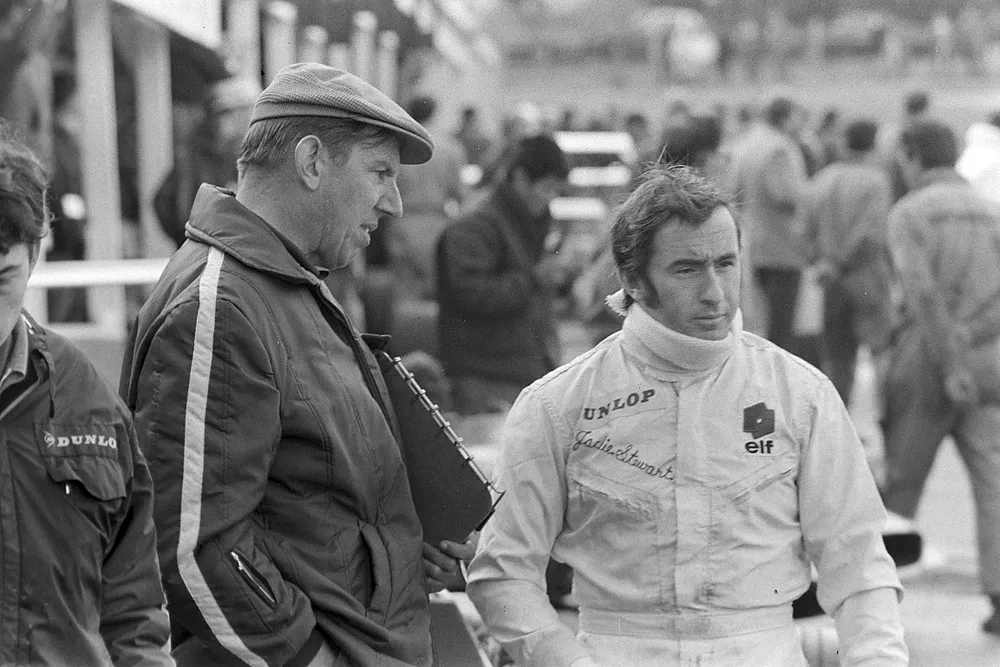 Ken Tyrrell with Jackie Stewart