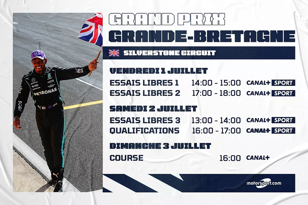 Le programme du Grand Prix de Grande-Bretagne