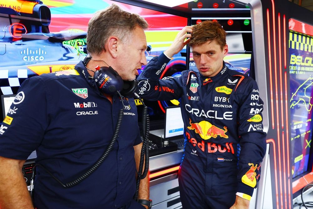 Christian Horner, Team Principal, Red Bull Racing, Max Verstappen, Red Bull Racing