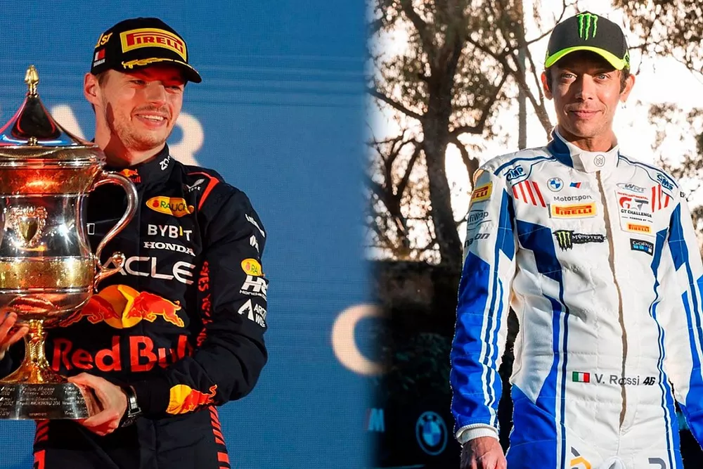 Max Verstappen y Valentino Rossi