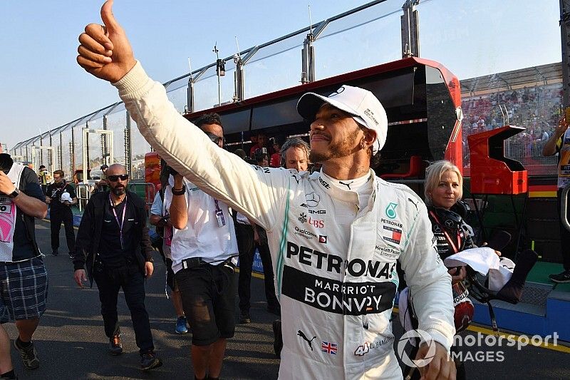 Lewis Hamilton, Mercedes AMG F1, celebra